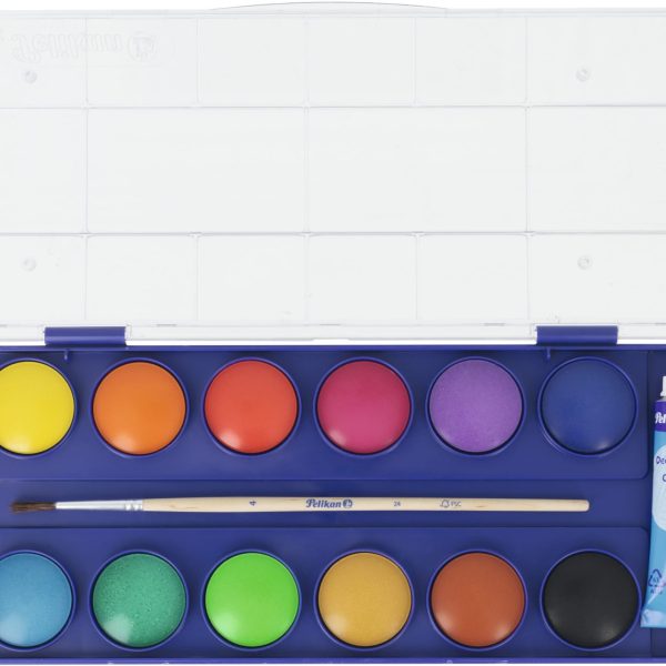 PELIKAN Deckfarbkasten F355 F355 12 Farben, 1 weiss