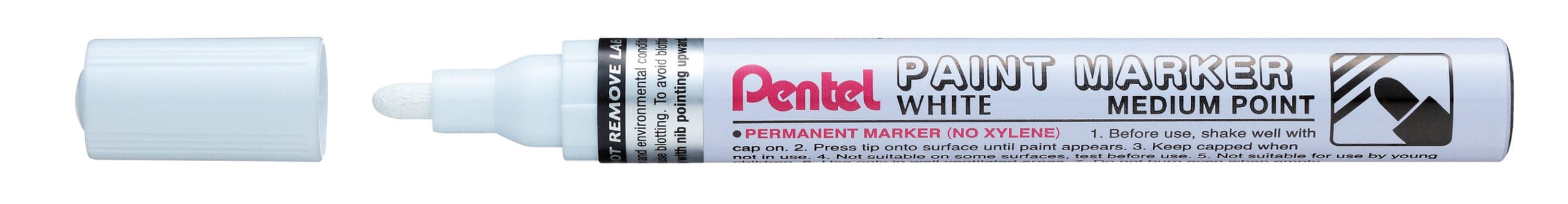 PENTEL-MMP10-W-0884851025340 PENTEL Paint Marker 2,5mm MMP10-W weiss – Hochwertig & günstig bei ShopDeca