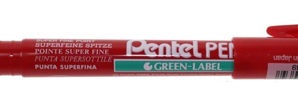 PENTEL Super Fine Green Label 0,4mm NMF50-BO rot