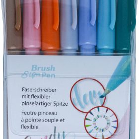 PENTEL Brush Sign Pen Set SES15C-7PC 7 Farben