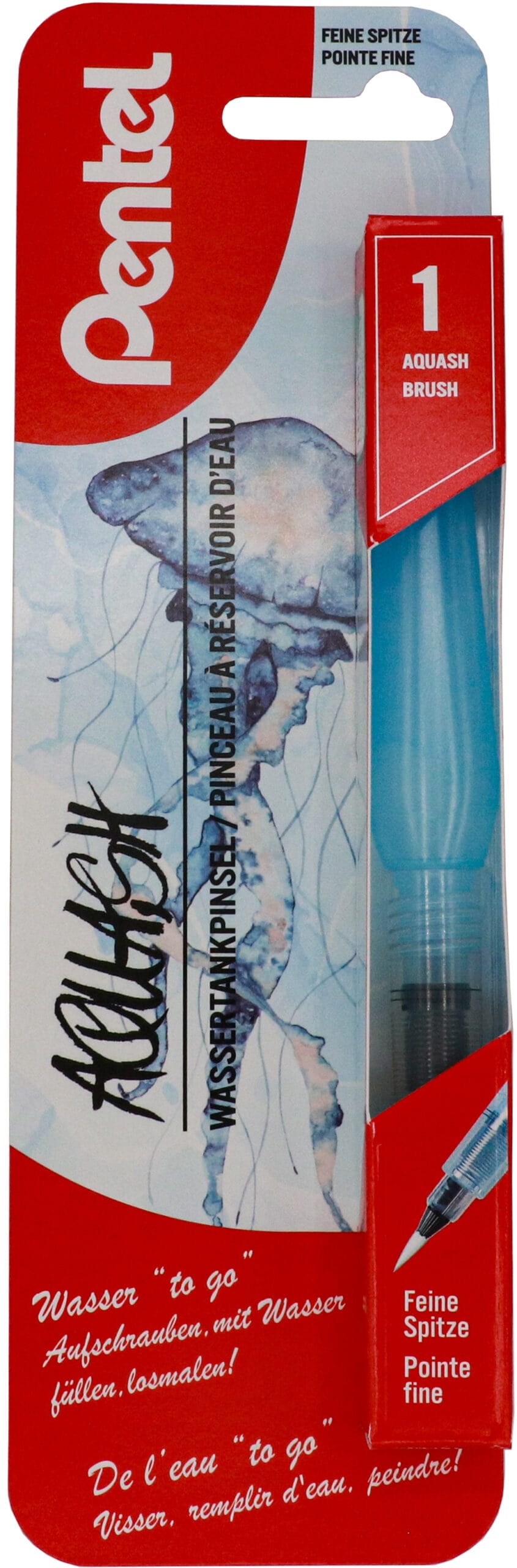 PENTEL-XFRH-1-F-4016284332023 PENTEL Aquash Wasserpinsel F XFRH/1-F blau – Hochwertig & günstig bei ShopDeca