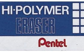 PENTEL Radierer Hi-Polymer ZEH10ST weiss 65x24,5x12,5mm