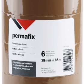 PERMAFIX Verpackungsband 41826 BRAUN 38mmX66M 6 Stk.