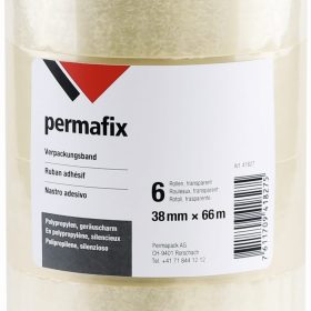 PERMAFIX Verpackungsband 41827 Transparent 38mmx66m 6Rollen