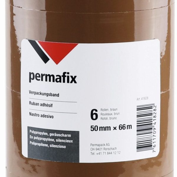 PERMAFIX Verpackungsband 41828 braun 50mmX66M 6 Stk.