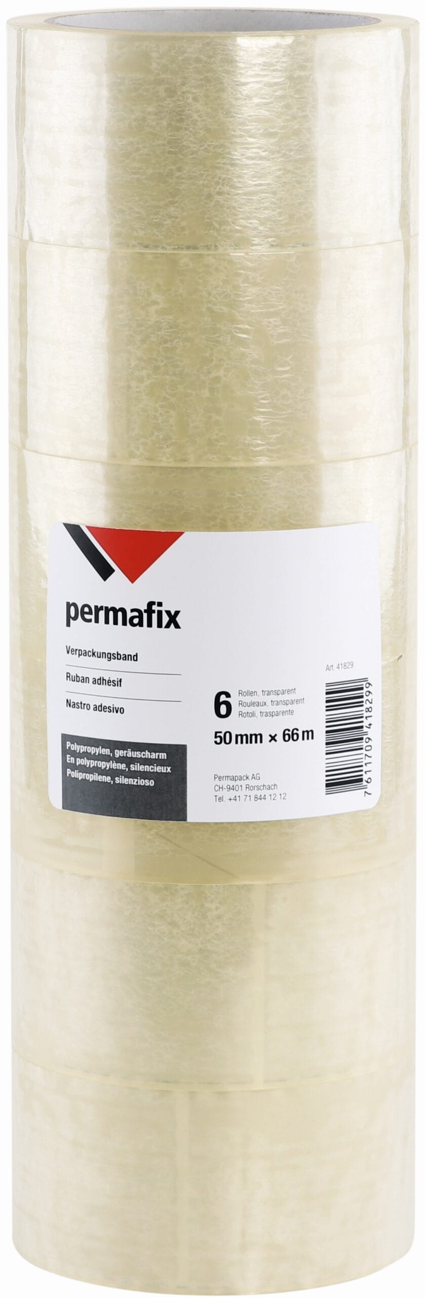 PERMAFIX-41829-7611709418299 PERMAFIX Verpackungsband 41829 Transparent 50mmx66m 6Rollen – Hochwertig & günstig bei ShopDeca