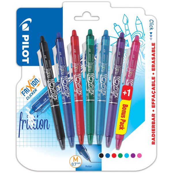 PILOT Frixion Clicker x7 0.7mm 150.040.99BL 6+1