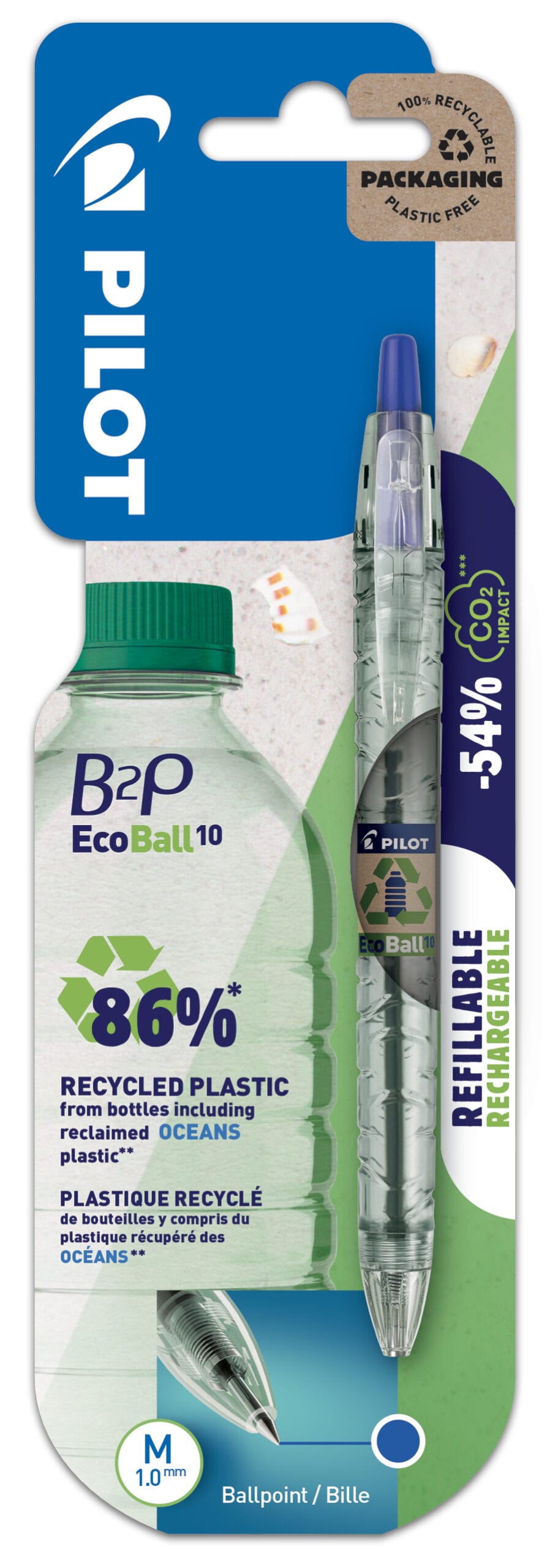 PILOT-BC1_0584490-3131910584490 PILOT Kugelschreiber Ecoball B2P BC1_0584490 blau 1.0mm – Hochwertig & günstig bei ShopDeca