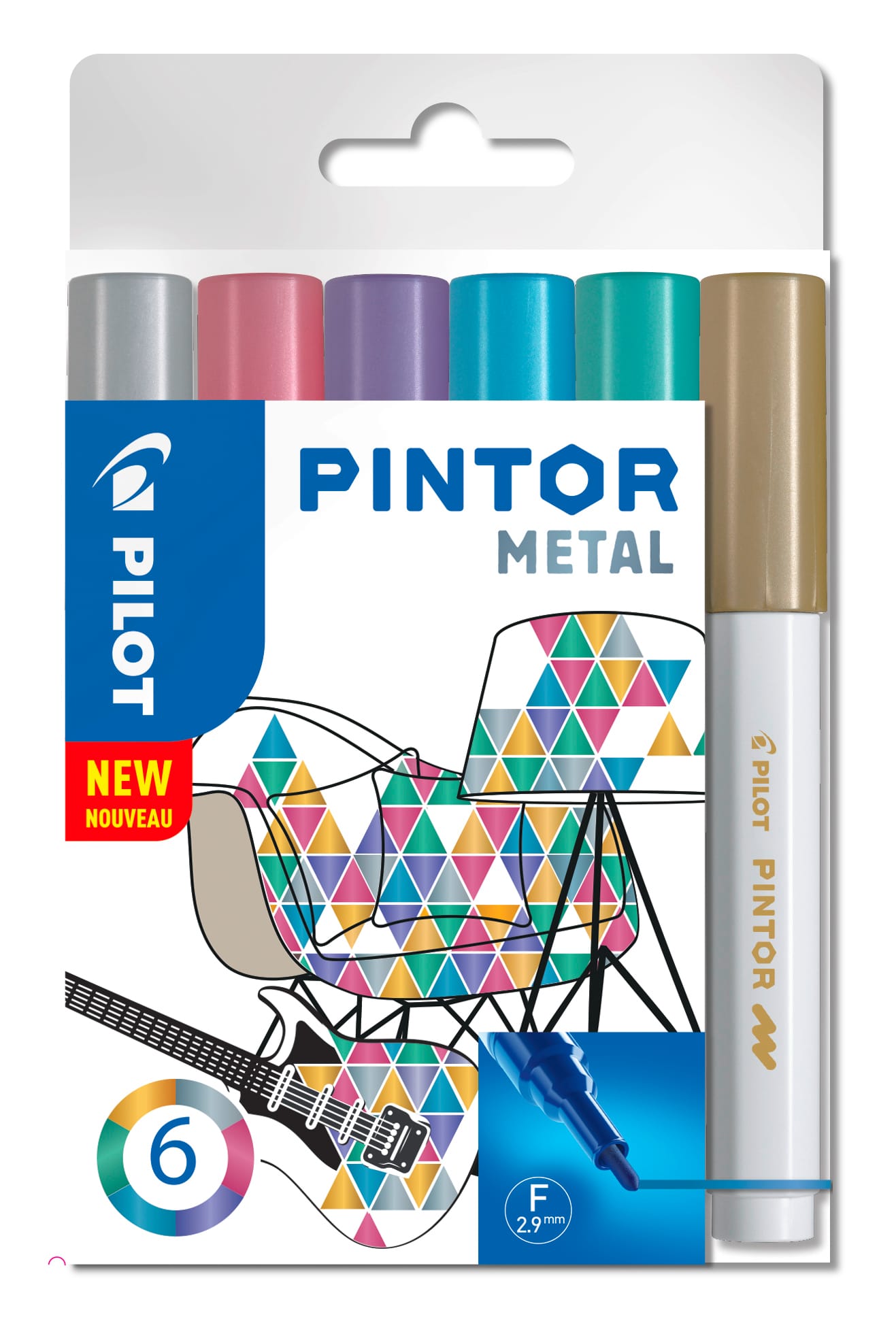 PILOT-S6-0517443-3131910517443 PILOT Marker Set Pintor 1.0mm S6/0517443 6 Farben metallic – Hochwertig & günstig bei ShopDeca