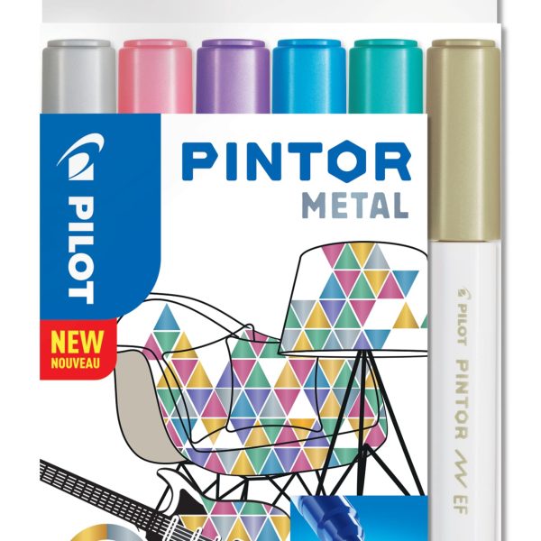 PILOT Marker Set Pintor EF S6/0537489 6 Farben metallic
