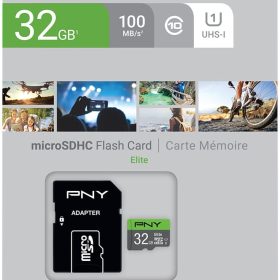 PNY micro-SDHC Elite 32GB P-SDU32GU185GW-GE UHS-I U1 & adapter