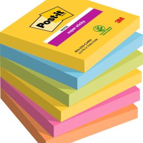POST-IT Block Super Sticky Carnival 6546SSCAR 5-farbig, 6x90 Blatt 76x76mm