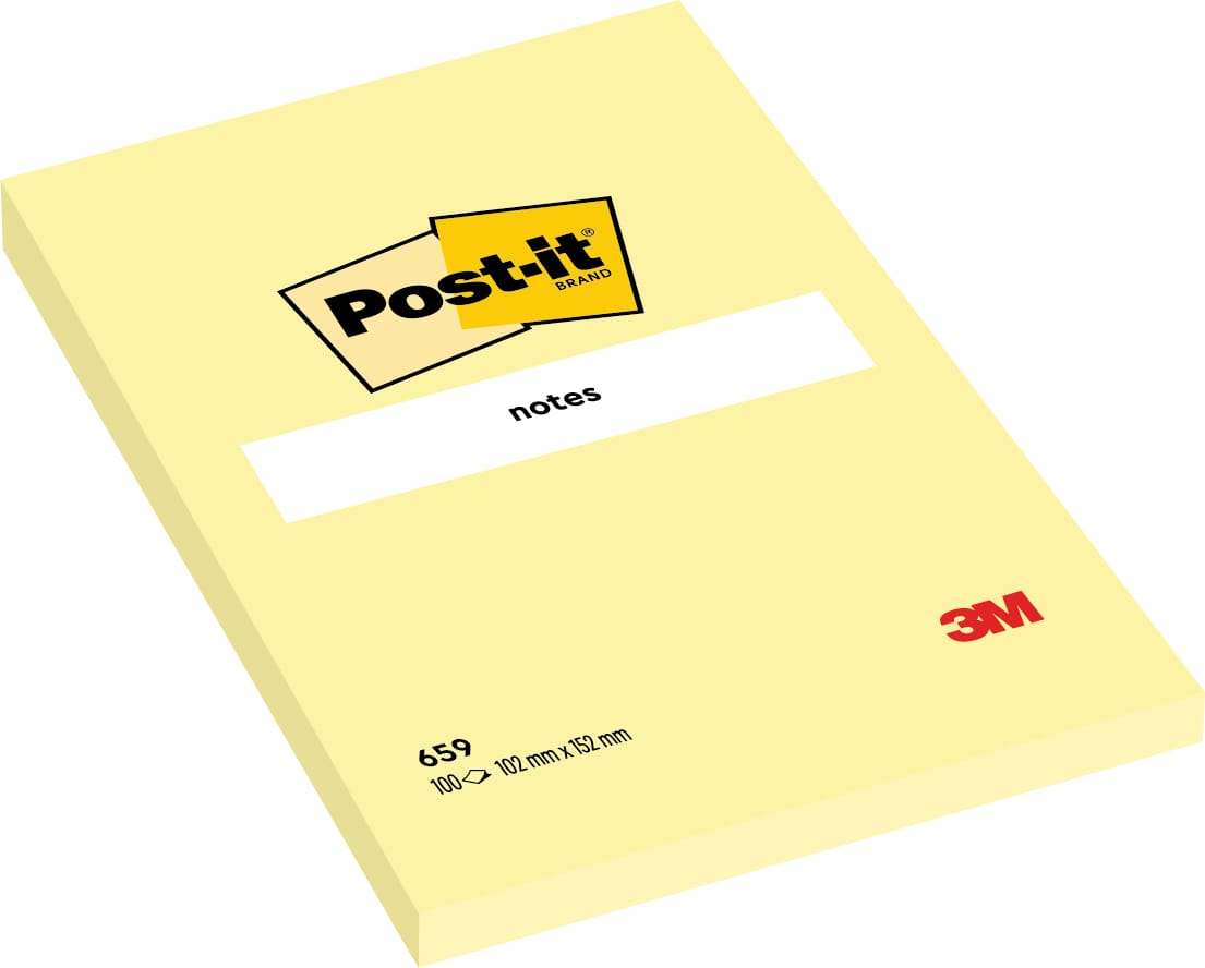 POST-IT-659Y-3134375014229 POST-IT Block 102x152mm 659Y gelb/100 Blatt – Hochwertig & günstig bei ShopDeca