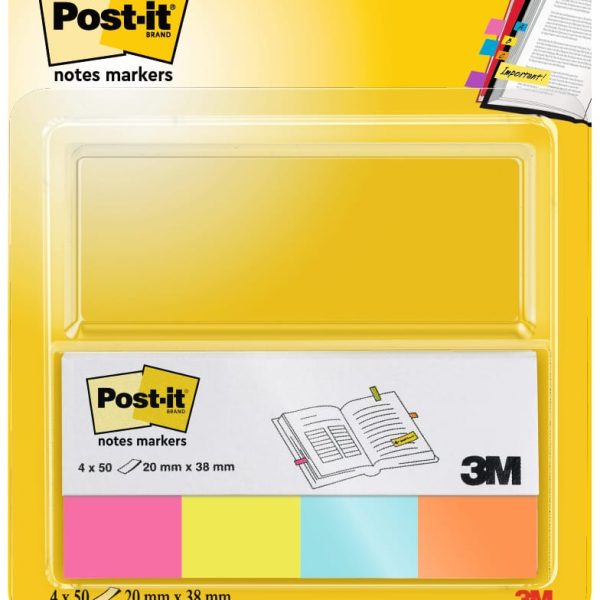 POST-IT Page Marker 20x38mm 670-4N neon 4x50 Streifen