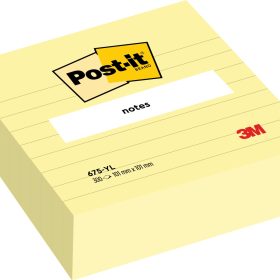 POST-IT Haftnotizen 100x100mm 675-YL gelb, 300 Blatt, liniert