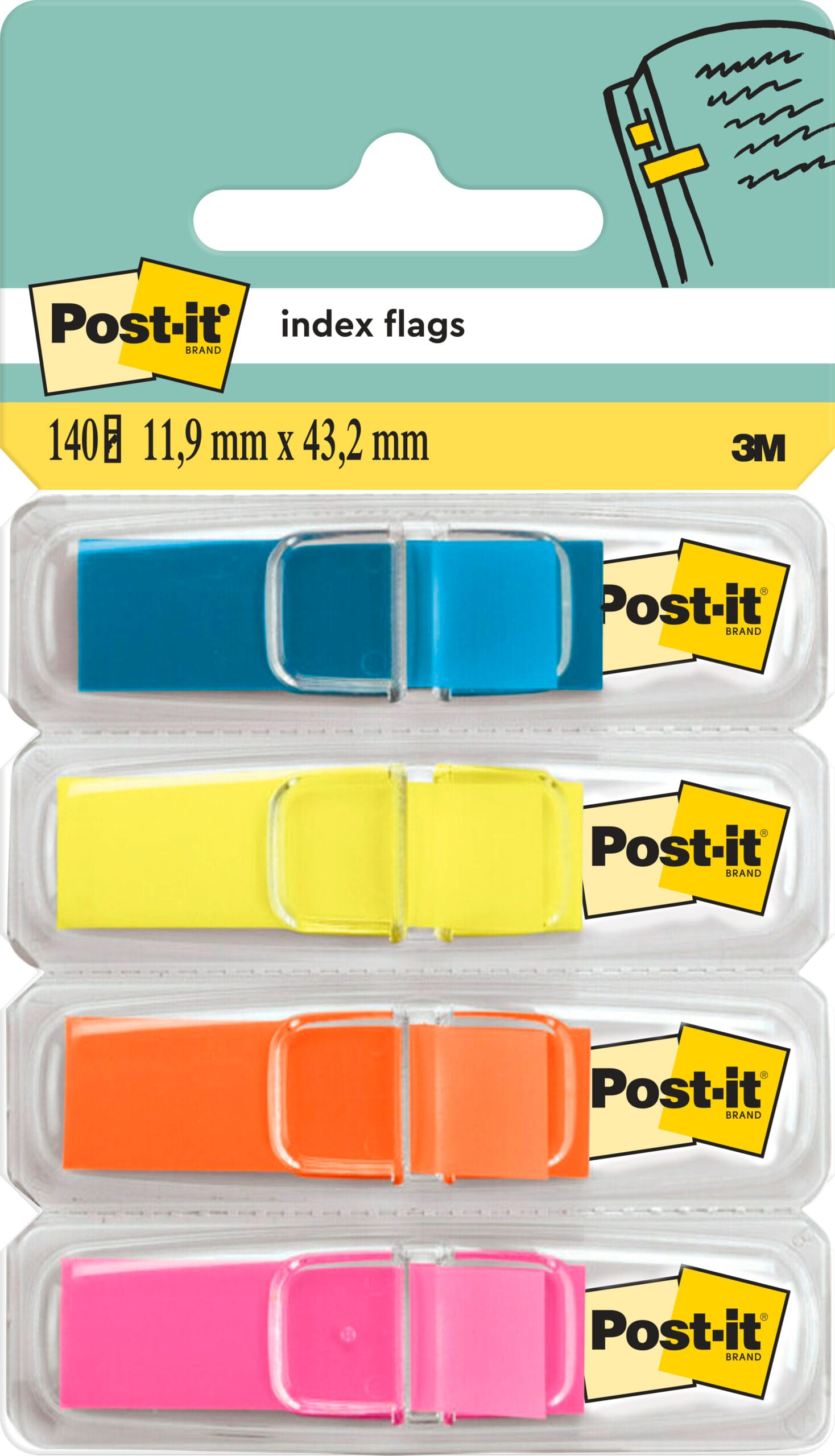 POST-IT-683-4ABX-0021200516733 POST-IT Index Tabs Clear 43.2x11.9mm 683-4ABX 4-farbig/4x35 Tabs – Hochwertig & günstig bei ShopDeca