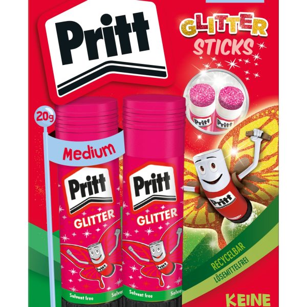 PRITT Klebestift Glitter 2x20g 45-900-244 pink