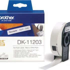 PTOUCH Ordner-Etiketten 17x87mm DK-11203 QL-500/550 300 Stk./Rolle