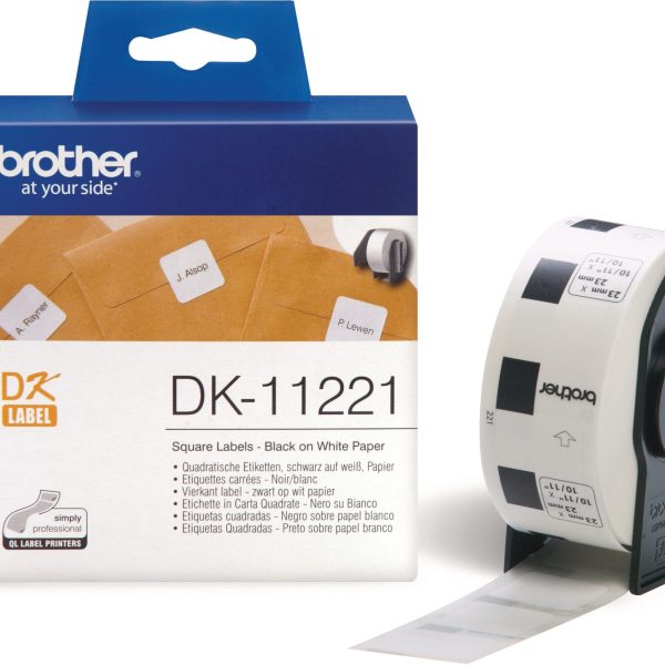 PTOUCH Etiketten quadratisch 23mm DK-11221 QL-500 weiss 1000 Stk./Rolle