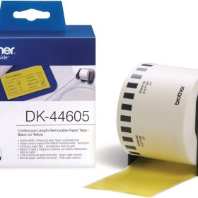 PTOUCH Endlos-Etiketten 62mmx30.48m DK-44605 QL-500/550 gelb Rolle