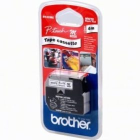 PTOUCH Band, nicht lam. schwarz/weiss M-K221SBZ zu PT-65/75/85/110 4m x 9 mm