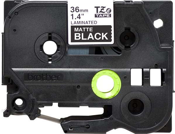 PTOUCH-TZE-M365-4977766808071 PTOUCH Band matt lamin. weiss/schwarz TZE-M365 PT-D800W/D900W 36mm – Bild 1