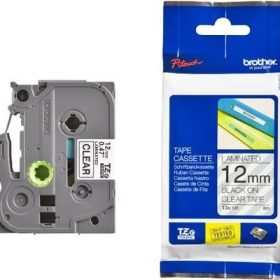 PTOUCH Band, laminiert schwarz/klar TZe-131 PT-1280VP 12 mm