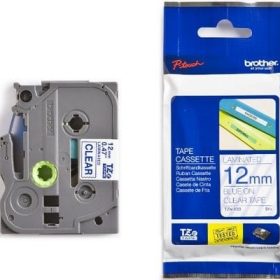 PTOUCH Band, laminiert blau/klar TZe-133 PT-1280VP 12 mm