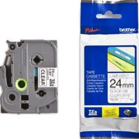 PTOUCH Band, laminiert schwarz/klar TZe-151 PT-2450DX 24 mm