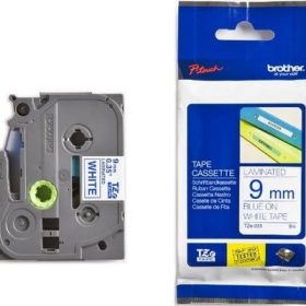 PTOUCH Band, laminiert blau/weiss TZe-223 PT-1280VP 9 mm