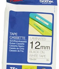 PTOUCH Band, laminiert schwarz/weiss TZe-231 PT-1280VP 12 mm