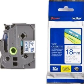 PTOUCH Band, laminiert blau/weiss TZe-243 PT-2450DX 18 mm