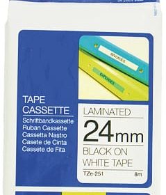 PTOUCH Band, laminiert schwarz/weiss TZe-251 PT-2450DX 24 mm