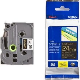 PTOUCH Band, laminiert gold/schwarz TZe-354 PT-2450DX 24 mm