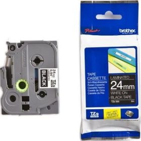 PTOUCH Band, laminiert weiss/schwarz TZe-355 PT-2450DX 24 mm