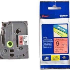 PTOUCH Band, laminiert schwarz/rot TZe-421 PT-1280VP 9 mm