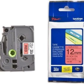 PTOUCH Band, laminiert schwarz/rot TZe-431 PT-1280VP 12 mm