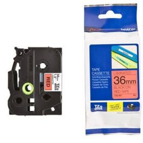 PTOUCH Band, laminiert schwarz/rot TZe-461 PT-3600 36 mm
