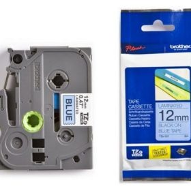 PTOUCH Band, laminiert schwarz/blau TZe-531 PT-1280VP 12 mm
