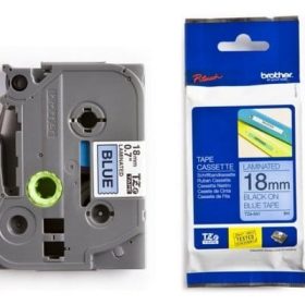 PTOUCH Band, laminiert schwarz/blau TZe-541 PT-2450DX 18 mm