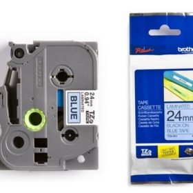 PTOUCH Band, laminiert schwarz/blau TZe-551 PT-2450DX 24 mm