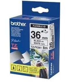 PTOUCH Flexitape lamin. schwarz/weiss TZe-FX261 zu PT-550 36 mm