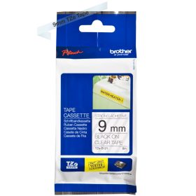 PTOUCH Band, strong/adh. schwarz/klar TZe-S121 PT-300 9 mm