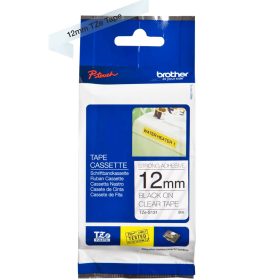 PTOUCH Band, strong/adh. schwarz/klar TZe-S131 PT-300 12 mm