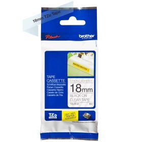 PTOUCH Band, strong/adh. schwarz/klar TZe-S141 PT-2460 18 mm