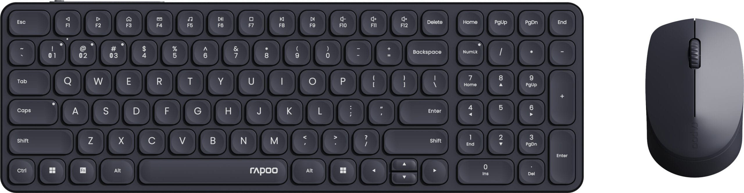 RAPOO-12630-6940056126306 RAPOO 9310M Ultraslim Deskset 12630 Wireless, Multimode,Black – Hochwertig & günstig bei ShopDeca