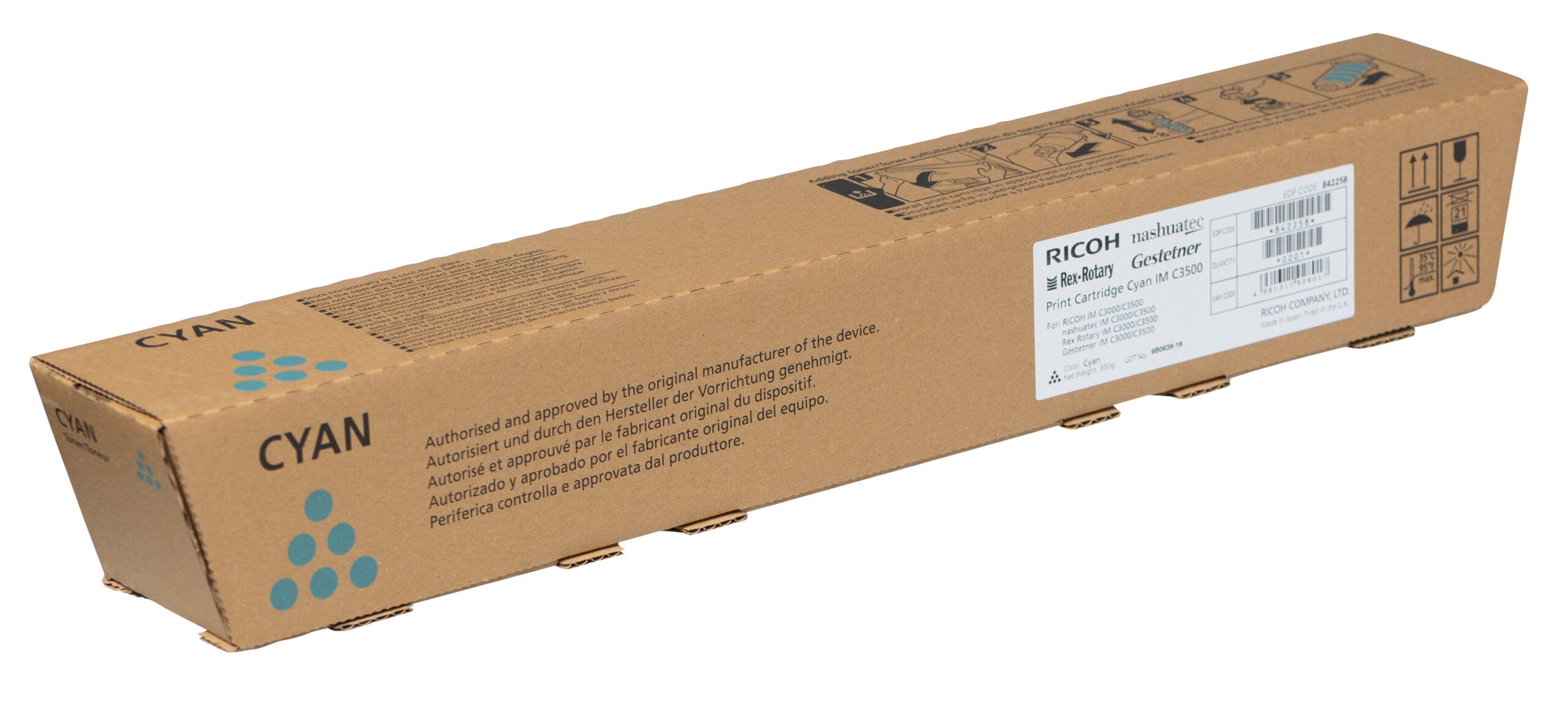 RICOH-842258-4961311928017 RICOH Toner cyan 842258 IM C3500 19'000 Seiten – Hochwertig & günstig bei ShopDeca