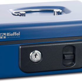 RIEFFEL SWITZERLAND Geldkassette DeLuxe 3 DELUXE 3 BLAU 23x18,5x8cm blau