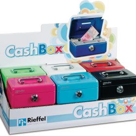 RIEFFEL SWITZERLAND Geldkassette KIKA KIKA STV/12 12,5x9,5x6cm farbig ass.