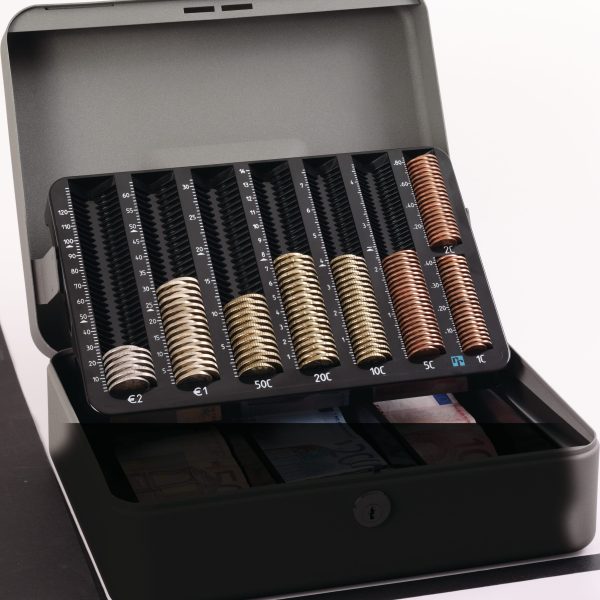 RIEFFEL SWITZERLAND Geldkassette MONETA-BASIC-EURO 30x24,2x10,6cm EURO